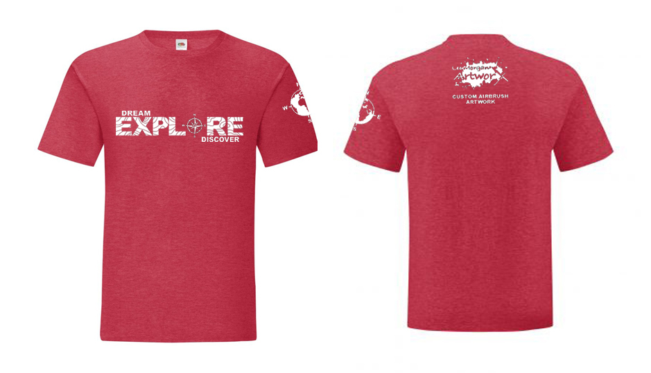red explore t-shirt s/s
